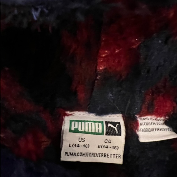 Puma- Boys fur lined zipper hoodie. 
Large 14/16. Navy Blue - Picture 5 of 6